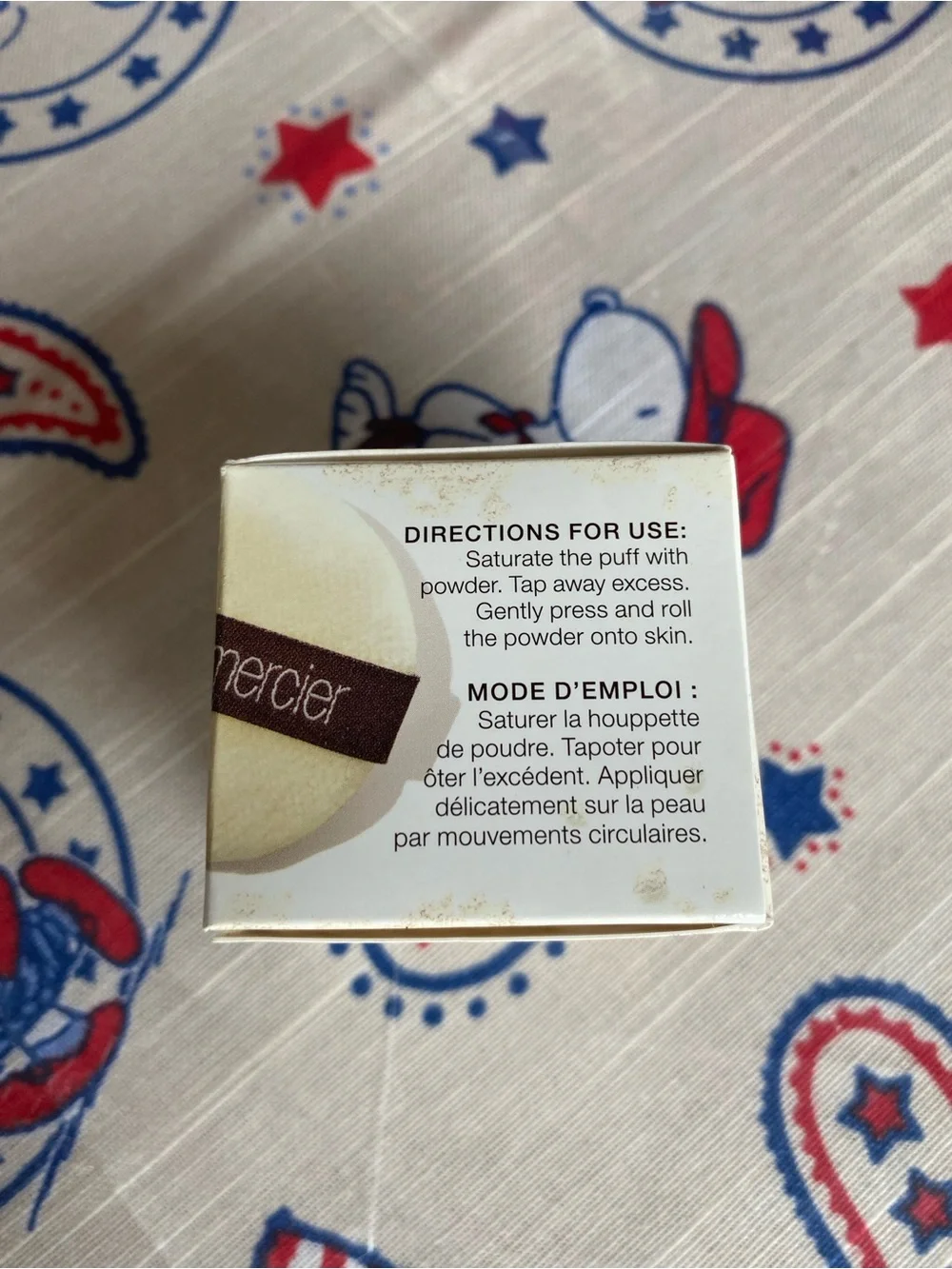 laura mercier White Powder Puff Box